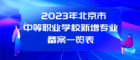 北京23所中职学校今年新增45个专业