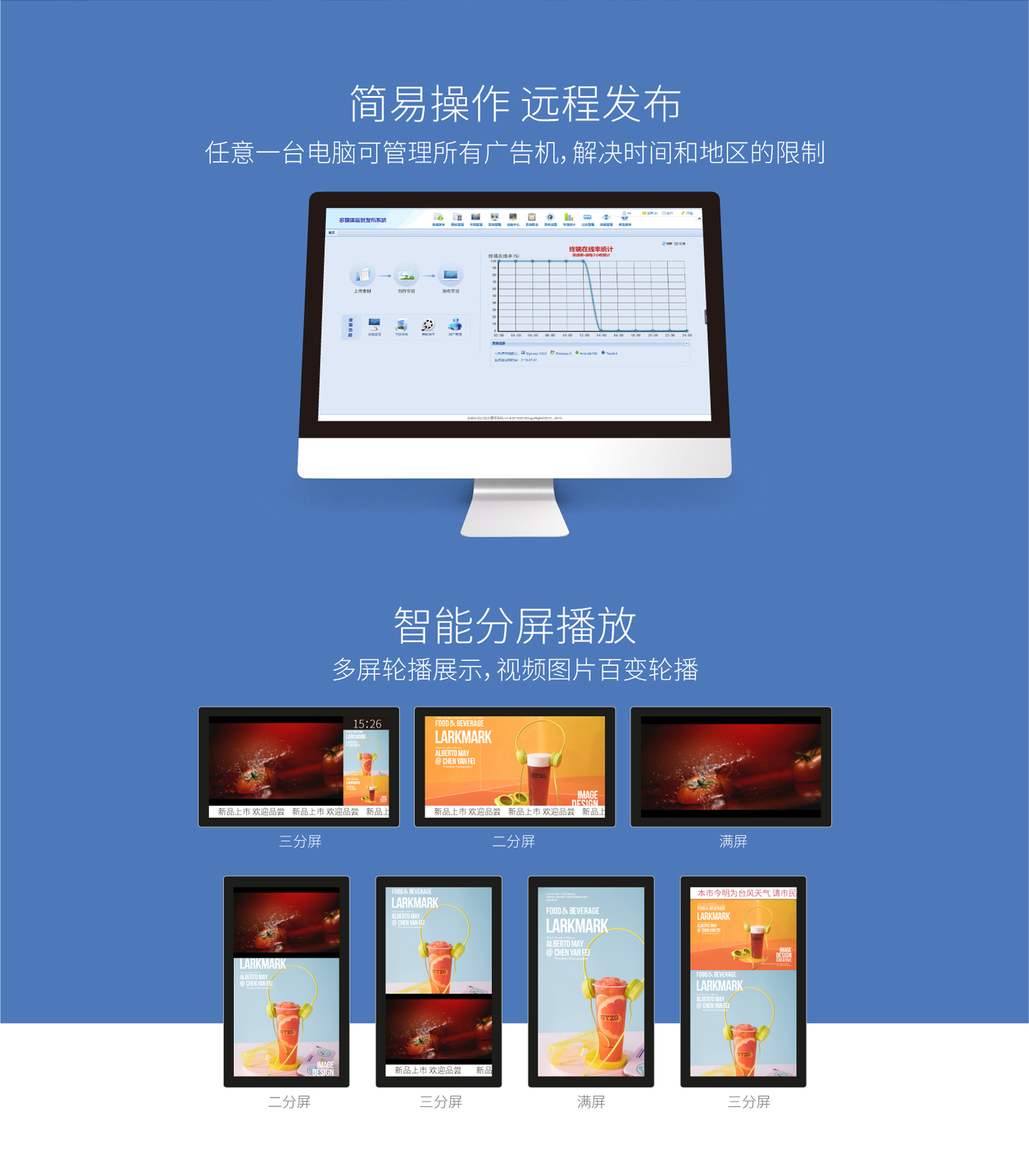 钻石倒角壁挂广告机
