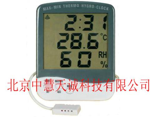 数字式大屏幕带探头温湿度计/时钟 型号：JKTA218A