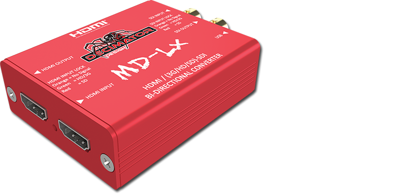 MD-LX (3G/HD/SD)-SDI / HDMI 双向转换器